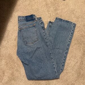 Abercrombie Curve Love Straight Mid Rise